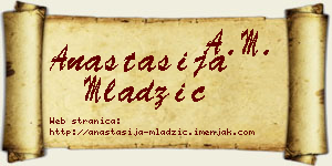 Anastasija Mladžić vizit kartica